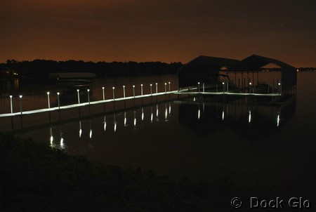 dock glo lights at night